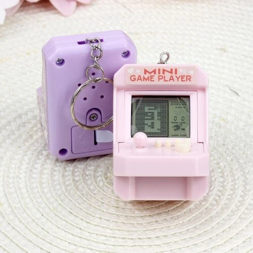 Tetris Anahtarlık Mini Retro Oyun Konsolu Çanta Süsü-Anahtarlık (1 Adet) - Resim 2