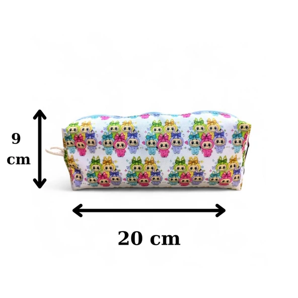 Labubu Baskılı Kalemlik- Okul Kalemliği-Makyaj Çantası ve Kalem Hediyeli - Resim 2