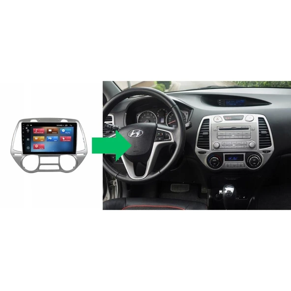 Hyundai İ20 Dijital Klima Android Multimedya Sistemi 4-64 Cadence (2008-2012) ürün görseli 1