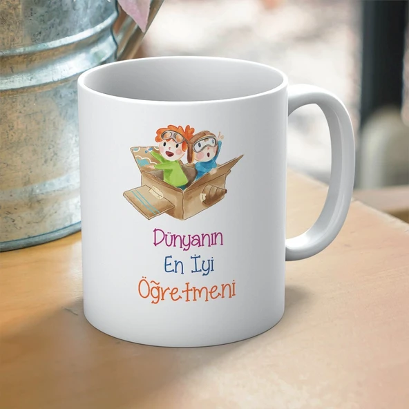 Dünyanın En İyi Öğretmeni Yazılı Kupa – Öğretmenler Günü İçin En Tatlı Hediye ürün görseli