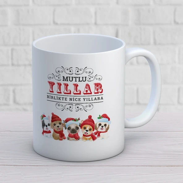 Birlikte Nice Yıllara Yazılı Yılbaşına Özel Hediyelik Kupa Bardak ürün görseli 1