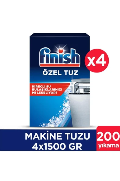 Finish Bulaşık Makinesi Tuzu Kireç Kalıntılarına Karşı Koruyucu 4 x 1500 gr