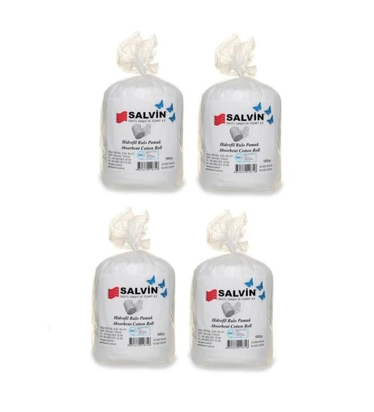 Salvin Hidrofil Rulo Pamuk 4 x 1 KG