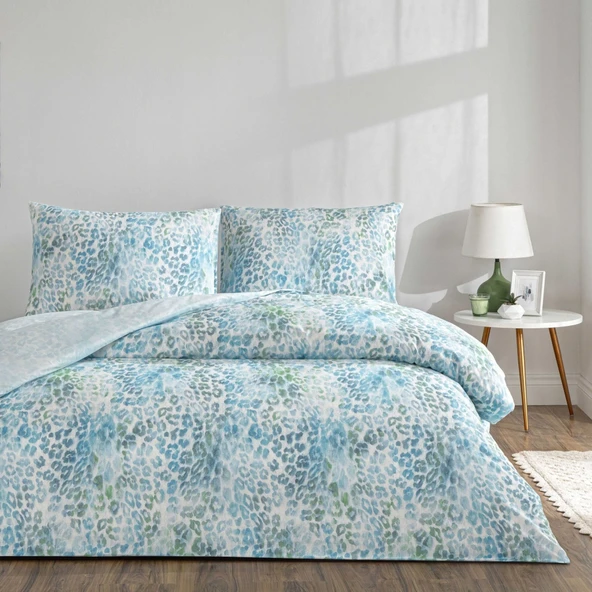 Taç Arwen Ranforce Çift Kişilik Nevresim Takımı Mavi ürün görseli 1