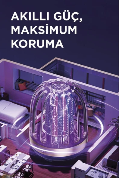 Krem Şarjlı Uv Işıklı Elektrikli Sivrisinek Öldürücü Lamba Sinek Kovucu Sineksavar - 4