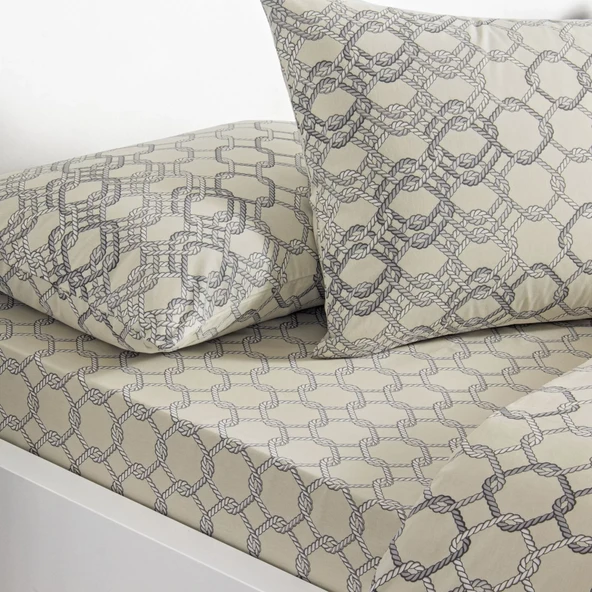 Taç Galen Ranforce Çift Kişilik Nevresim Takımı Gri - Resim 2