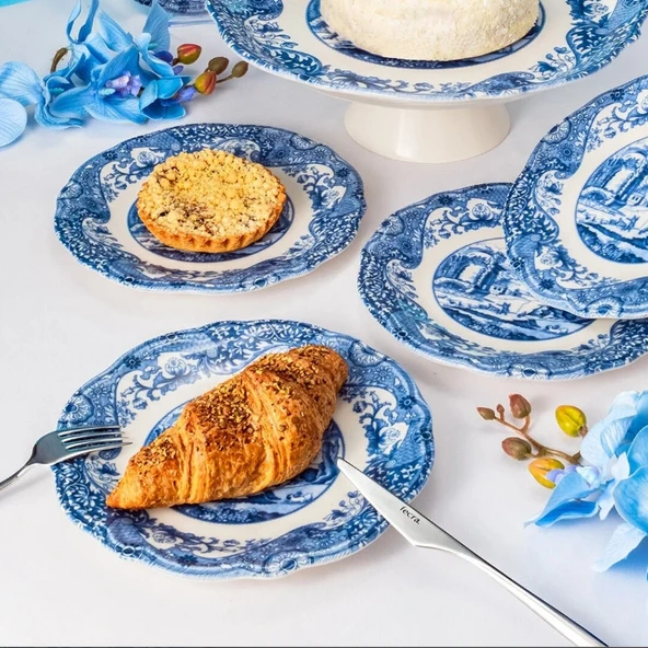 Fecra Vintage Blue 8 Parça Sunum Seti - 2