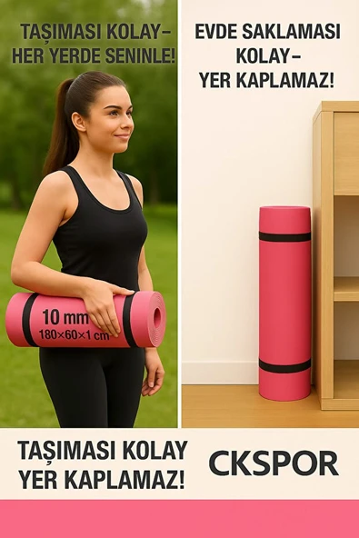 10 Mm Pilates Yoga Minderi Spor Pilates Egzersiz Matı - 2