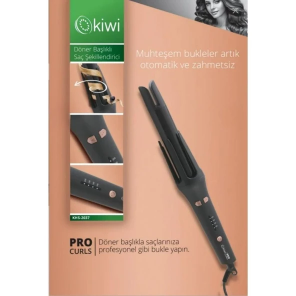 KHS-2037 Döner Başlıklı Saç Şekillendirici - Resim 5
