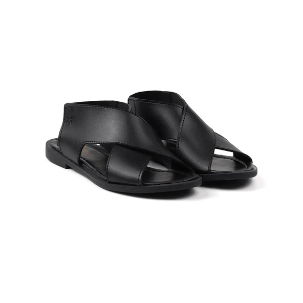 Kadın Siyah Şık Rahat Sandalet - Günlük, Kaymaz Taban, Yazlık Konforlu ürün görseli