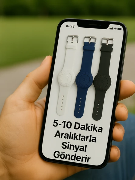 Gözcü Mobil Takip Bilekliği Android Ios Destekli Gps Konum Takibi Alzheimer Çocuk Yaşlı Geçmişe Dönük Takip Cihazı Saati Bileklik Siyah 23CM (5-10 Dakika Aralıklı Sinyal Alır) - 3