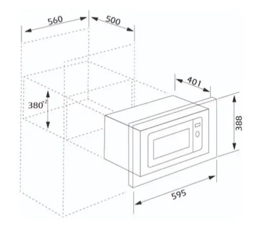 Silverline MW9018W01 25 lt Beyaz Ankastre Mikrodalga Fırın - 2