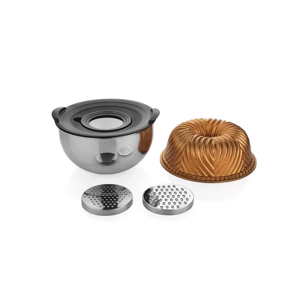 Schafer Cakehaus Kek Kalıbı+Hazırlık Seti 6 Parça-Bronz - Resim 2