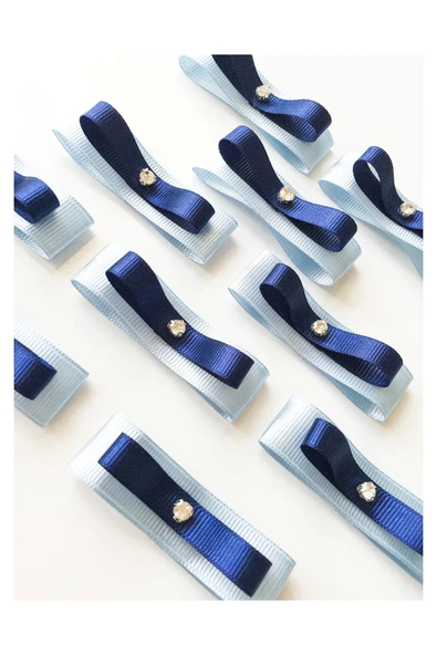 Anı Karavanı Organizasyon Hazır Grogren Kurdele Fiyonk Mavi&Lacivert 10'lu - 2