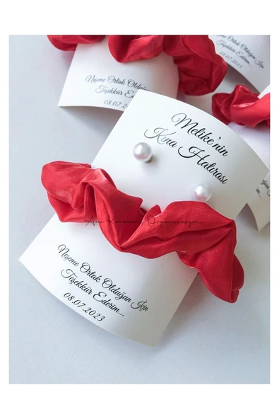 Anı Karavanı Organizasyon Toka ve İnci Küpe Kına Gecesi Hediyeliği (50 Adet)