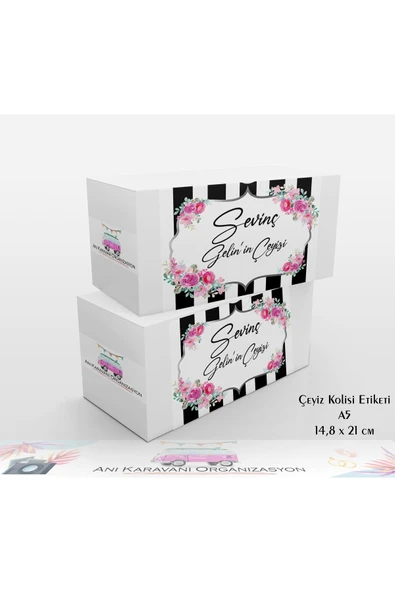 Anı Karavanı Organizasyon Çeyiz Kolisi Etiketi ÇK-10 / A5 - 10 Adet