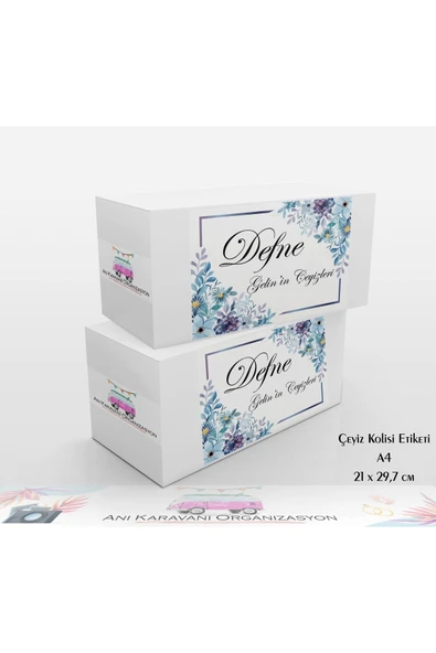 Anı Karavanı Organizasyon Çeyiz Kolisi Etiketi ÇK-01 / A4 - 10 Adet