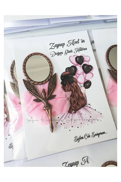 Anı Karavanı Organizasyon Doğum Günü Hediyelik Melek Ayna - Bakır (25 Adet)