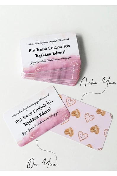 Anı Karavanı Organizasyon Müşteri Memnuniyet Teşekkür Kartı (100 Adet)