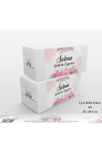 Anı Karavanı Organizasyon Çeyiz Kolisi Etiketi ÇK-20 / A4 - 15 Adet