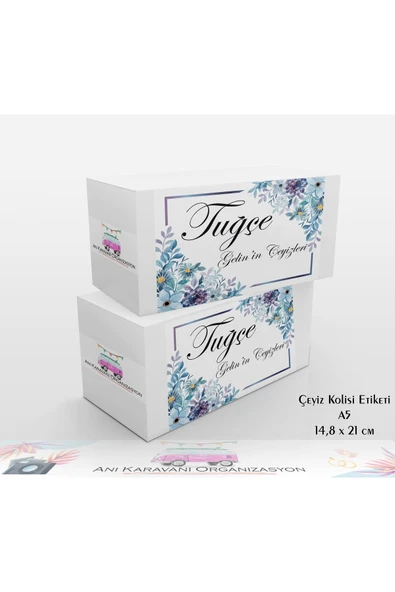 Anı Karavanı Organizasyon Çeyiz Kolisi Etiketi ÇK-01 / A5 - 10 Adet