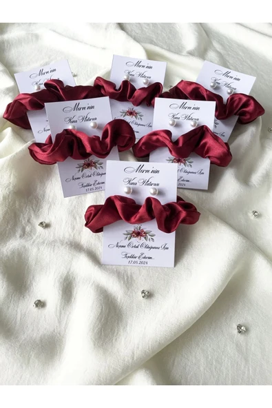 Anı Karavanı Organizasyon Toka ve İnci Küpe Kına Gecesi Hediyeliği (50 Adet) - 2