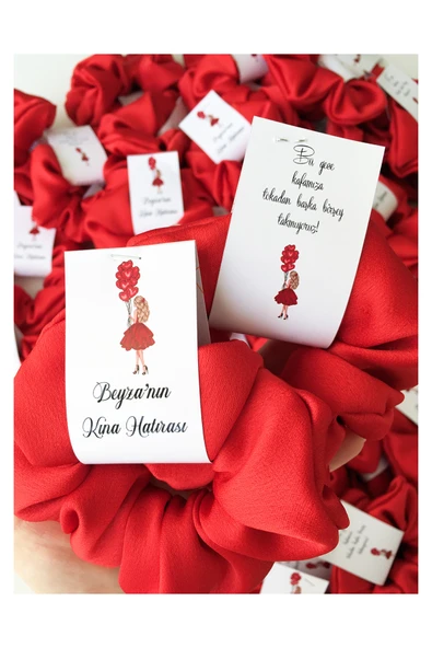 Anı Karavanı Organizasyon Kına Gecesi Hediyelik Toka / Kırmızı (50 Adet)