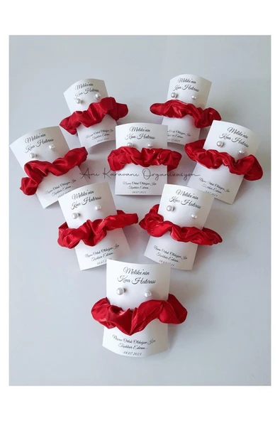 Anı Karavanı Organizasyon Toka ve İnci Küpe Kına Gecesi Hediyeliği (50 Adet) - 2