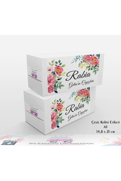 Anı Karavanı Organizasyon Çeyiz Kolisi Etiketi ÇK-16 / A5 - 15 Adet