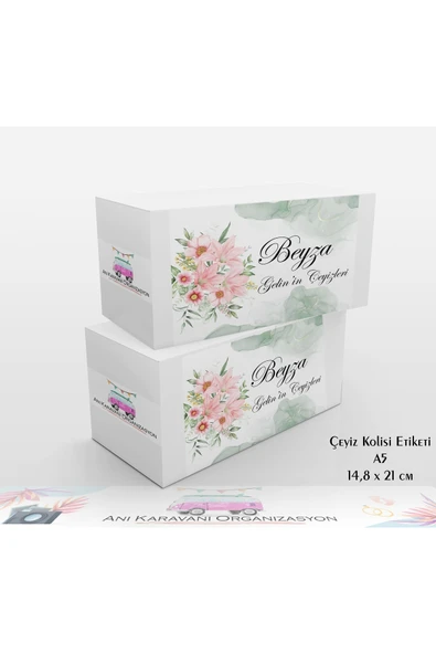 Anı Karavanı Organizasyon Çeyiz Kolisi Etiketi ÇK-18 / A5 - 10 Adet