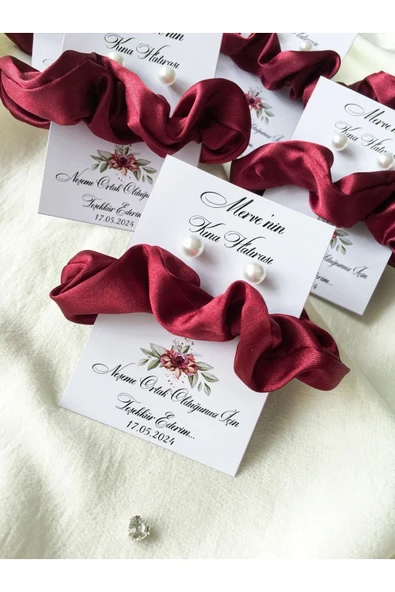 Anı Karavanı Organizasyon Toka ve İnci Küpe Kına Gecesi Hediyeliği (50 Adet) - 3