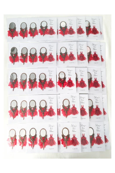 Anı Karavanı Organizasyon Kına Gecesi Hediyelik Melek Ayna - Bakır (25 Adet) - 3