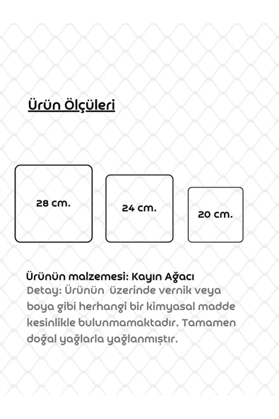 İsfahan TA Ahşap Tabak Sunumluk Supla Kahvaltılık Sunum Tahtası - Resim 6