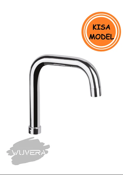 Wuvera L Boru Eviye Musluk Başlığı – Krom Kaplama, Sızdırmaz, Aç-Kapa Uyumlu KISA TİP ürün görseli 1