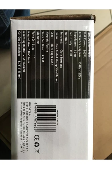 Reiss Audio RS-M6QS 16 Cm 300W Maksimum 120W RMS Çift Fiyatıdır - Resim 3