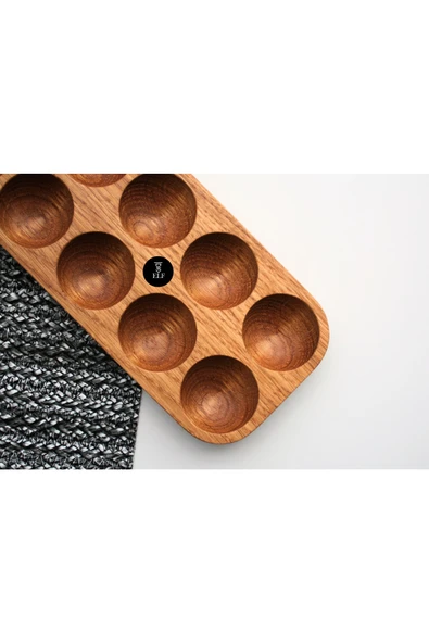 Self Natural Wood Ahşap Yumurtalık 12 Lu - 3