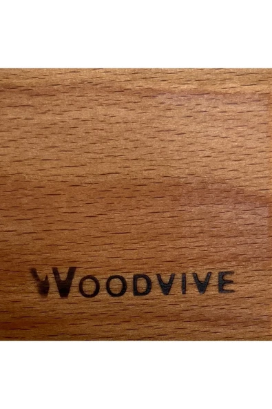 WOODVİVE Doğal Ahşap Servis Altlığı - Sunum Tabağı - Kayın S010 - 4