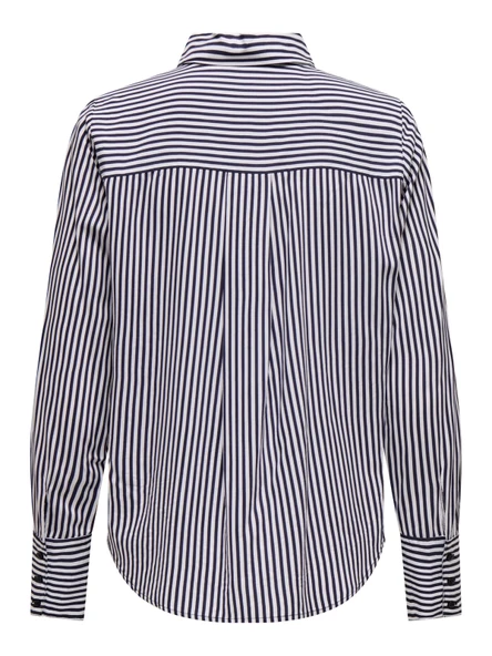 Only 15320243 Kadin Gomlek - Lacivert Cizgili - Resim 6