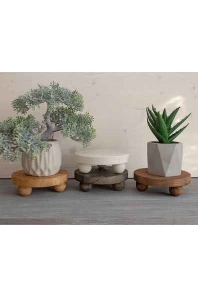 inwood Ahşap Yuvarlak minik Servis Tabağı ürün görseli