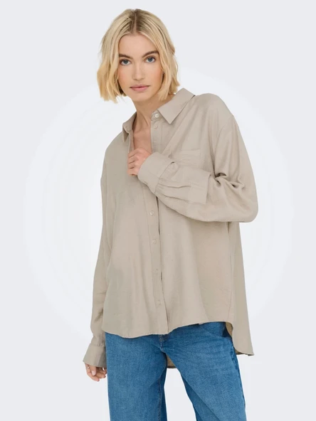 Only 15368603 Kadin Gomlek - Bej - 5