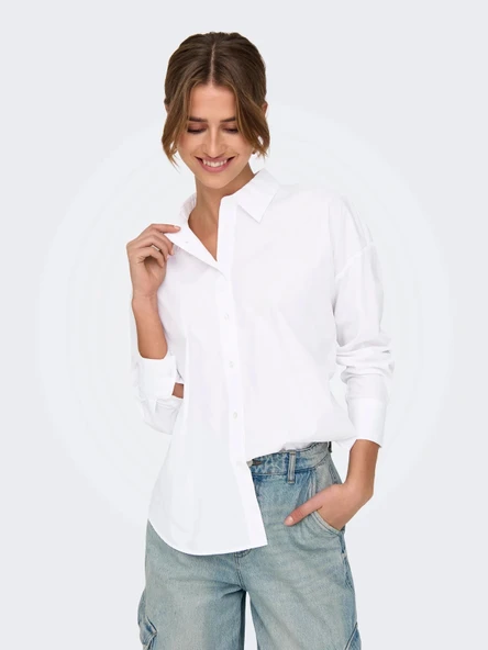 Only 15343842 Kadin Gomlek - Beyaz - Resim 2