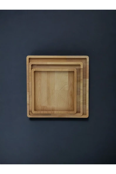 İsfahan TA Ahşap Tabak Sunumluk Supla Kahvaltılık Sunum Tahtası - Resim 5