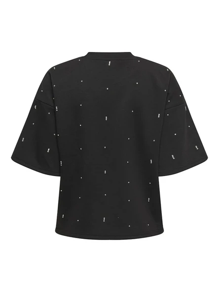 Only 15353293 Kisa Kol Kadin Sweat - Siyah ürün görseli