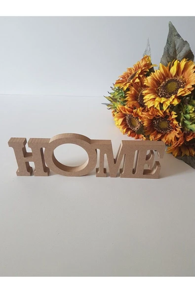 inwood Ahşap Ham MDF Home Yazılı Kapı süsü - 2