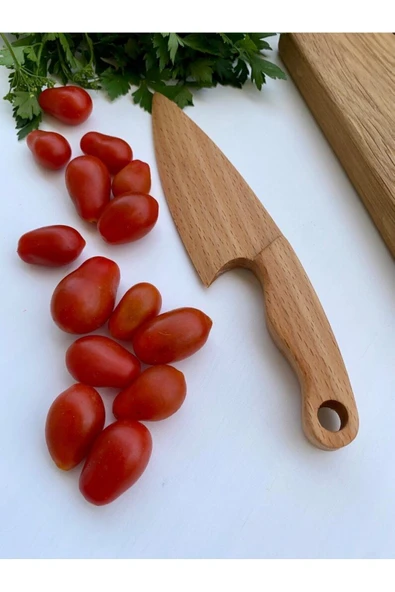 inwood Ahşap Güvenli Çocuk Kesme Tahtası Ve Tekli Bıçak seti - 3
