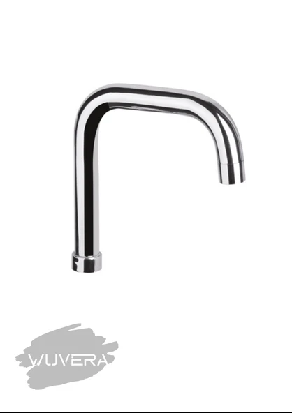 Wuvera L Boru Eviye Musluk Başlığı – Krom Kaplama, Sızdırmaz, Aç-Kapa Uyumlu KISA TİP - Resim 3