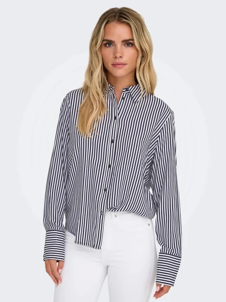 Only 15320243 Kadin Gomlek - Lacivert Cizgili ürün görseli