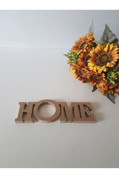 inwood Ahşap Ham MDF Home Yazılı Kapı süsü - 1