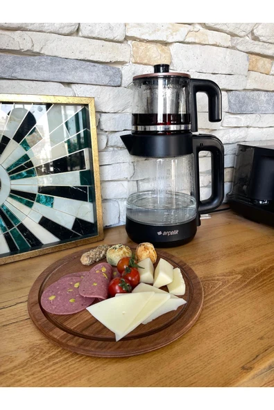 Woody Ahşap Pizza Sunum ve Kesim Tahtası - Resim 3