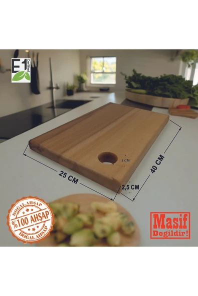ea elizi ahşap Et kesme tahtası %100 ahşap kesme tahtası ekmek tahtası ürün görseli